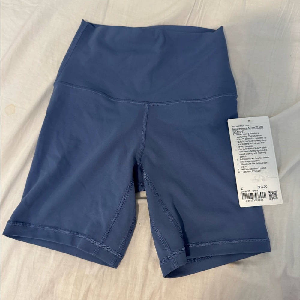 Women's Blue lululemon align shorts
